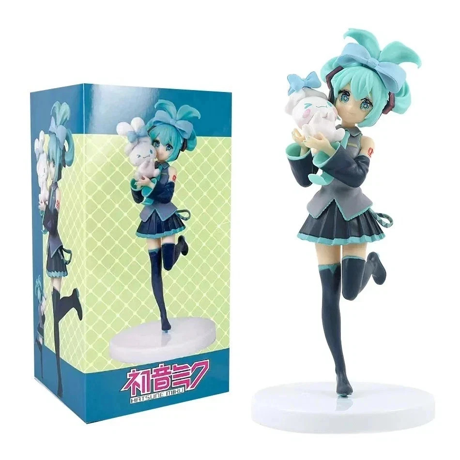 Hot 20CM Anime Hatsune Miku X Cinnamoroll Figure Anime Peripheral Collectible* Hot 20CM Anime Hatsune Miku X Cinnamoroll Figure Anime Peripheral Collectible*
