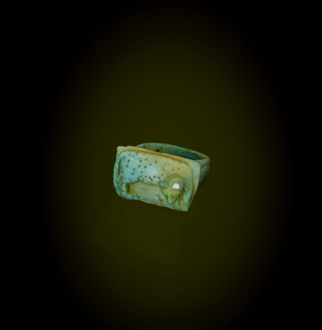 Rare Authentic Ancient Egyptian Antique Ram Ring Stone Amulet Jewelry Figure BC