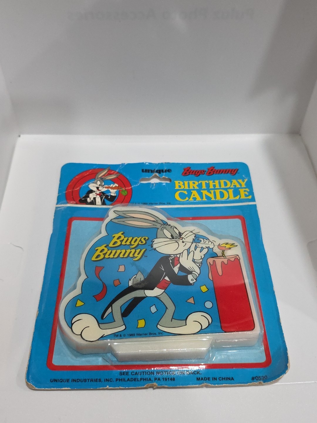 Rare Vtg 1989 LOONEY TUNES BIRTHDAY CANDLE Bugs Bunny Loony Tunes Sealed Cartoon Rare Vtg 1989 LOONEY TUNES BIRTHDAY CANDLE Bugs Bunny Loony Tunes Sealed Cartoon