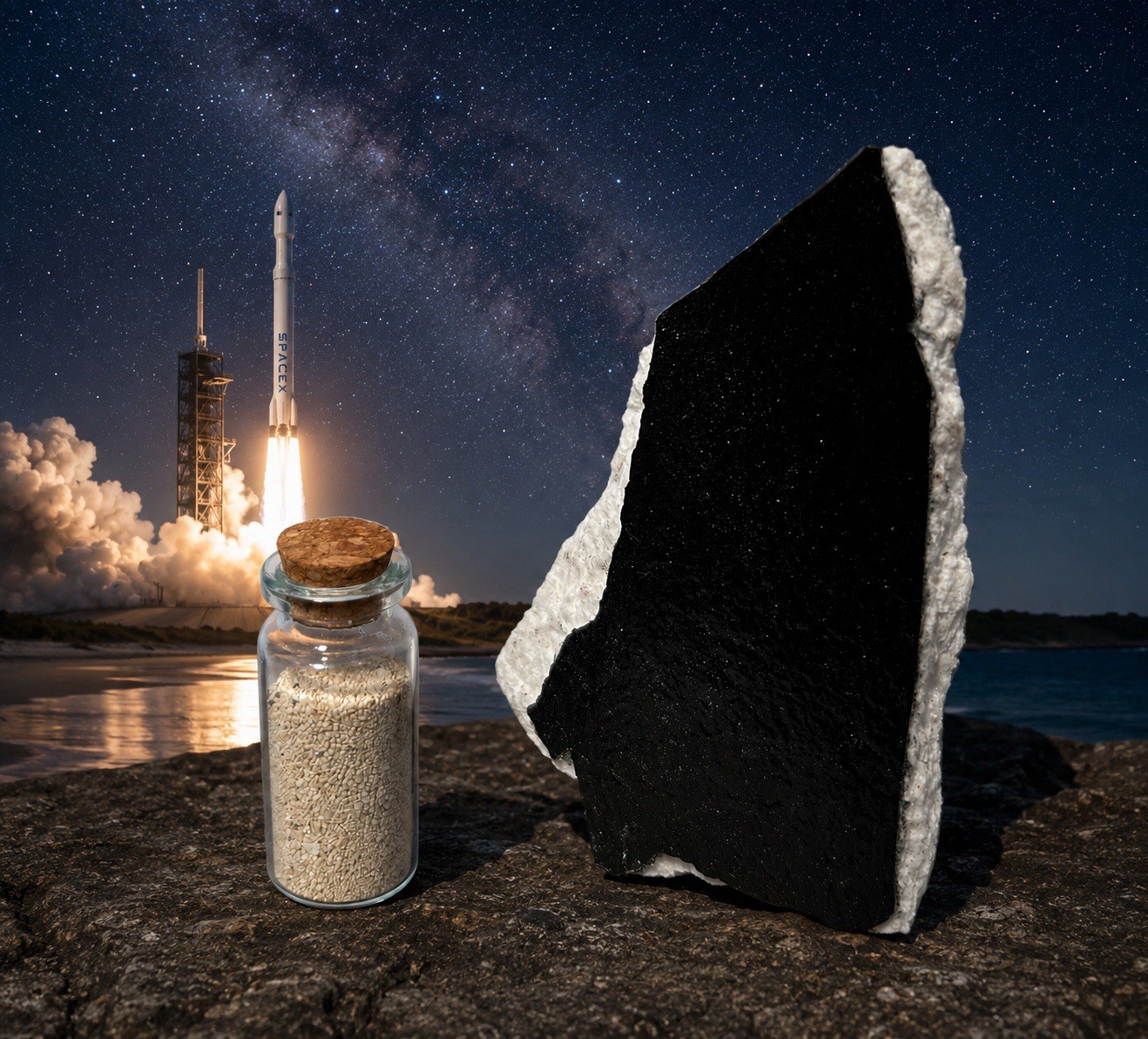 Space X Starship 33 flight 7 heat shield rocket piece