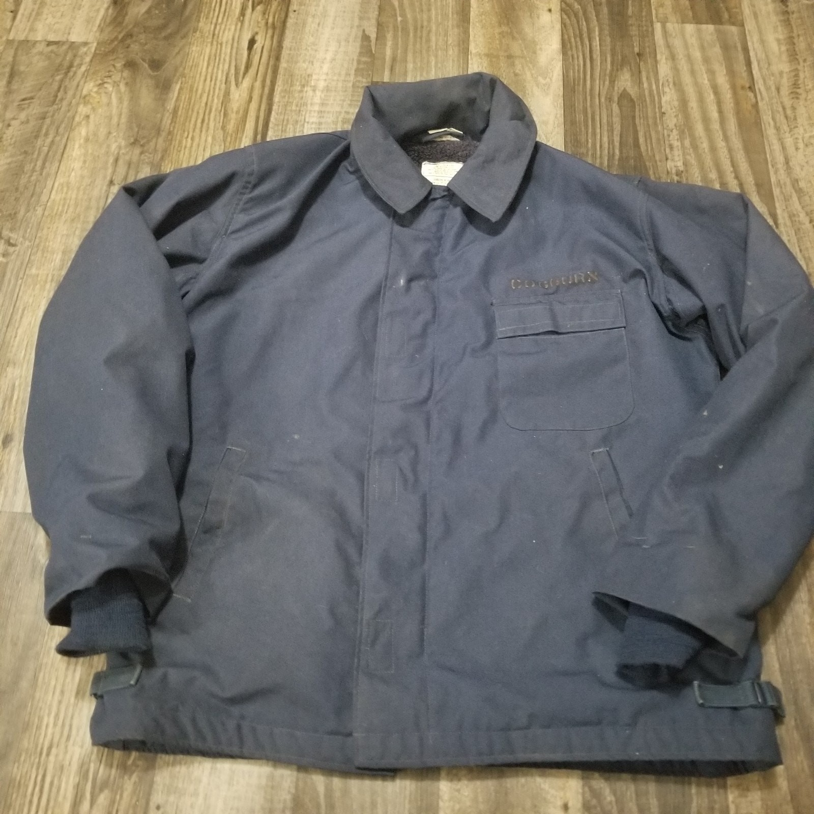 Navy Cold Weather Flame Resistant Fleece Lined Class 1 Deck Jacket Mens Large