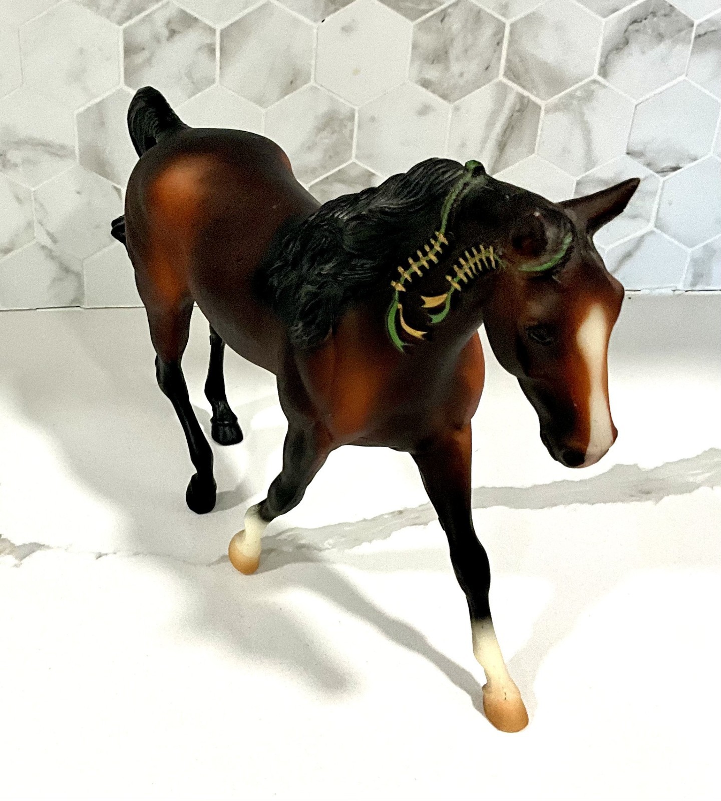 Vintage Breyer Missouri Fox Trotter Horse #768 Green Gold Ribbons 1999-00 EUC