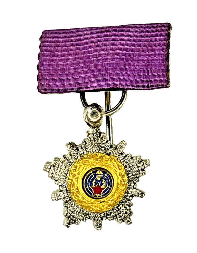 Rare Yugoslavia Order of the Yugoslav Star 1st Class Miniature Medal Silver Gilt
