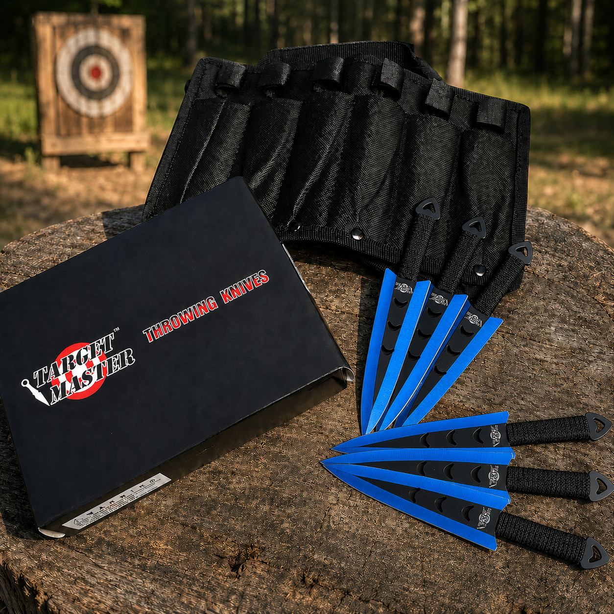 Target Master 6PC Blue Throwing Knife Set w/ 12\