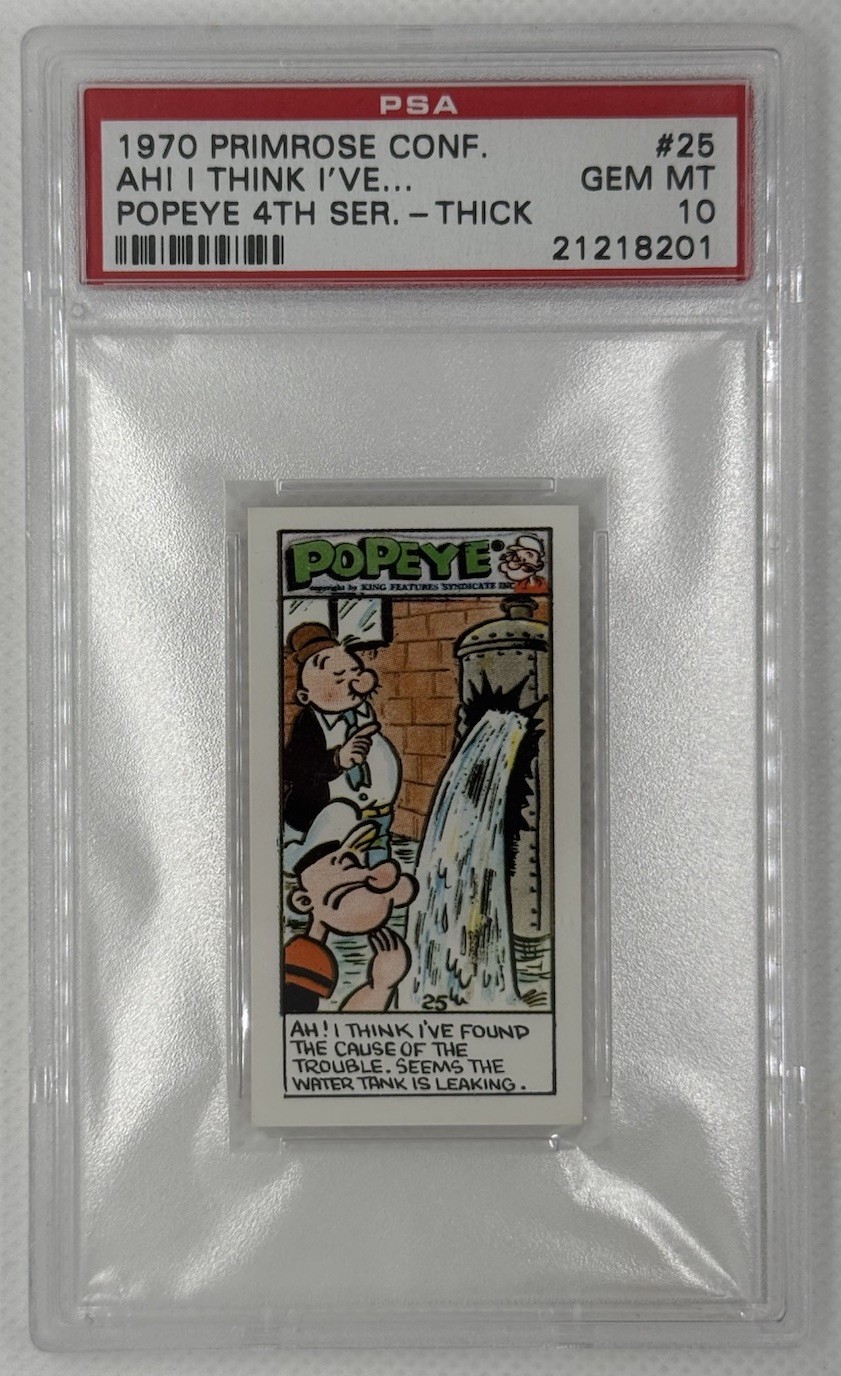 1970 Primrose Popeye 4th Series #25 PSA 10 GEM MINT Pop 1 None Higher Card