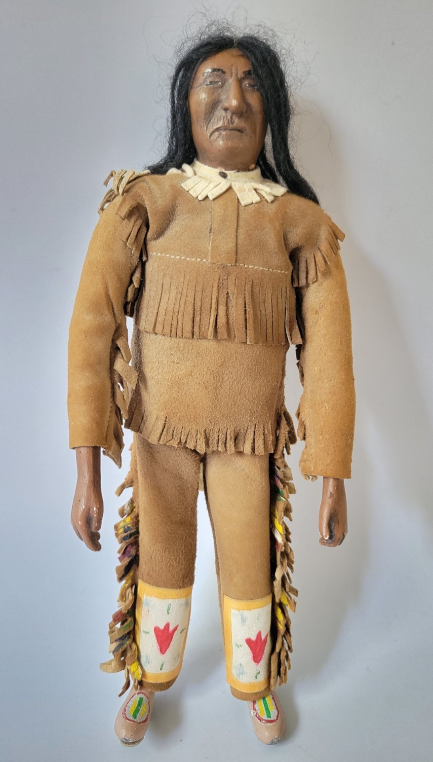 Antique Chief Seattle Native American Figure Doll Erla Earla Graham 8 1/2\ Antique Chief Seattle Native American Figure Doll Erla Earla Graham 8 1/2\