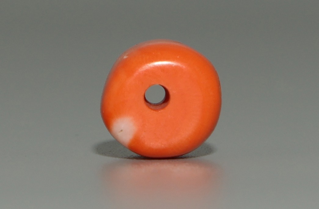 Real Tibet 18th Century Old Antique Noble Buddhist Red Coral Mala Bead Amulet
