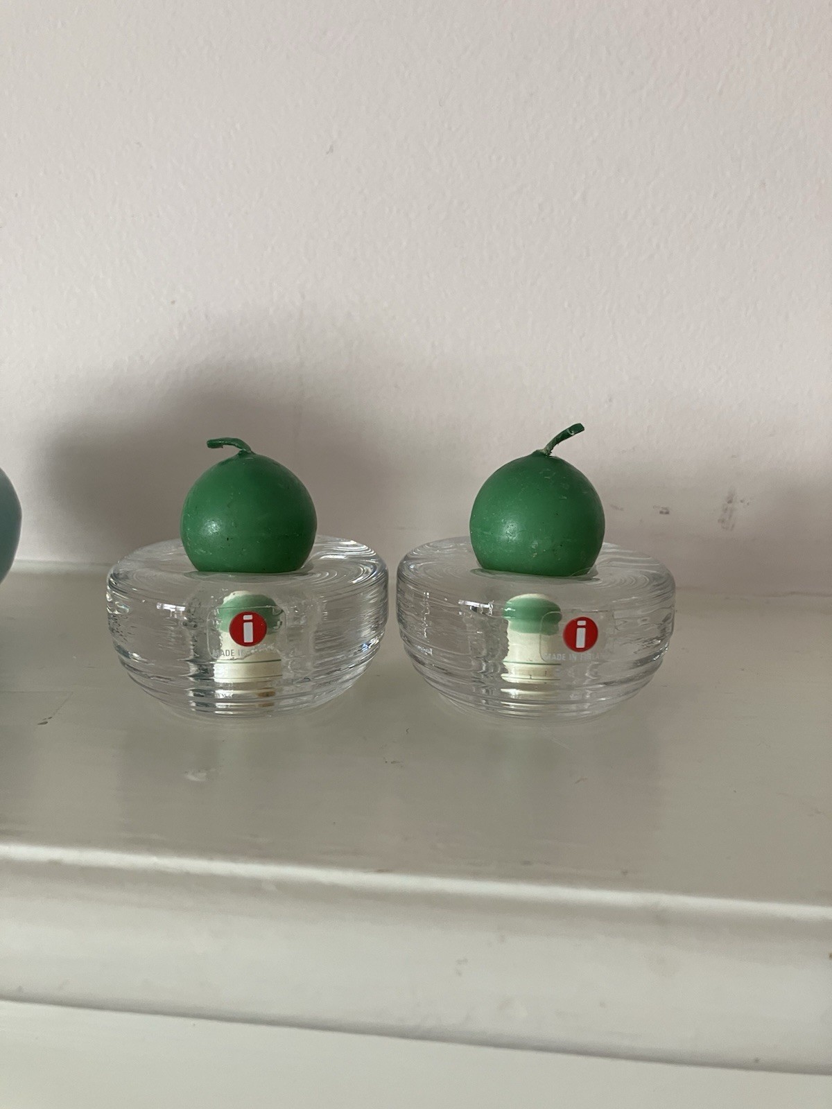 Vintage 1970 littala Finland Votives + 2 Sets Candles “Maaru” By Tappio Wirkkala