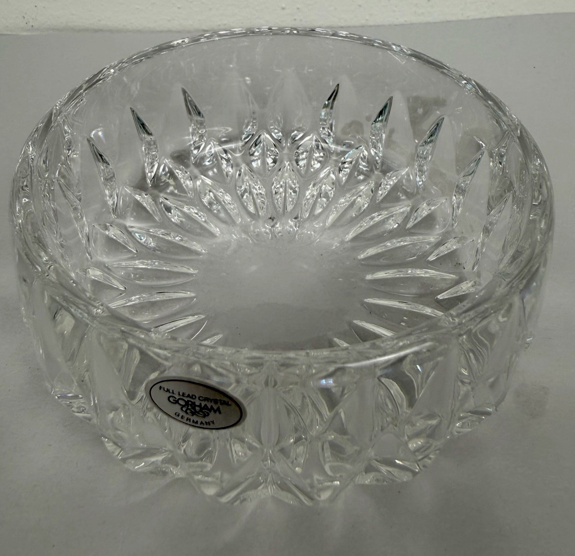 Vintage Lead Crystal 4” Candy Trinket Catchall Bowl Germany Gorham Althea