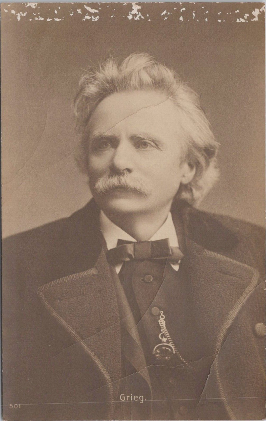 RPPC ** Norwegian Composer Pianist Edvard Grieg Music Germany 1910s