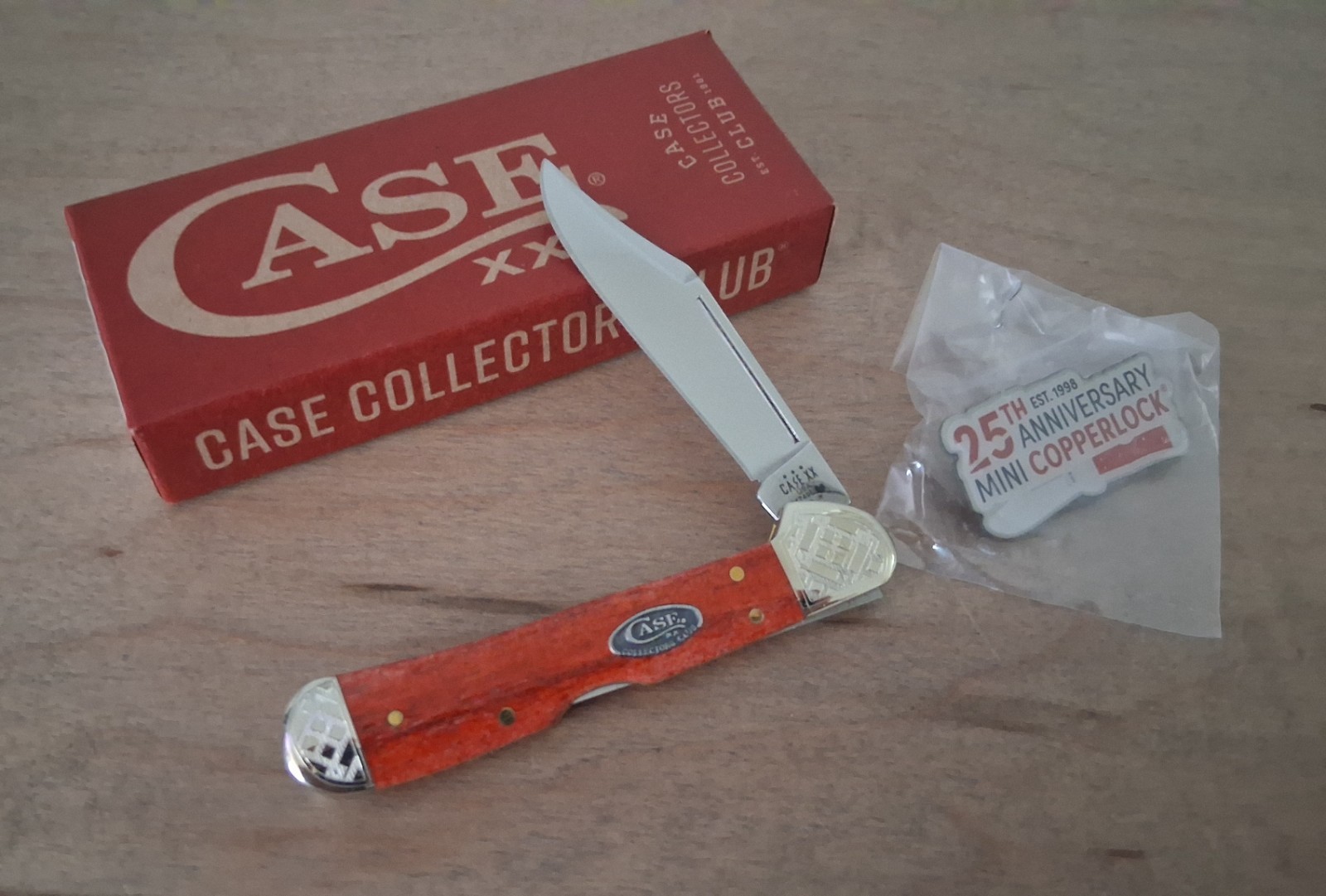 Case Collectors Club 25th Anniversary Mini CopperLock w/ Commemorative Pin 2023