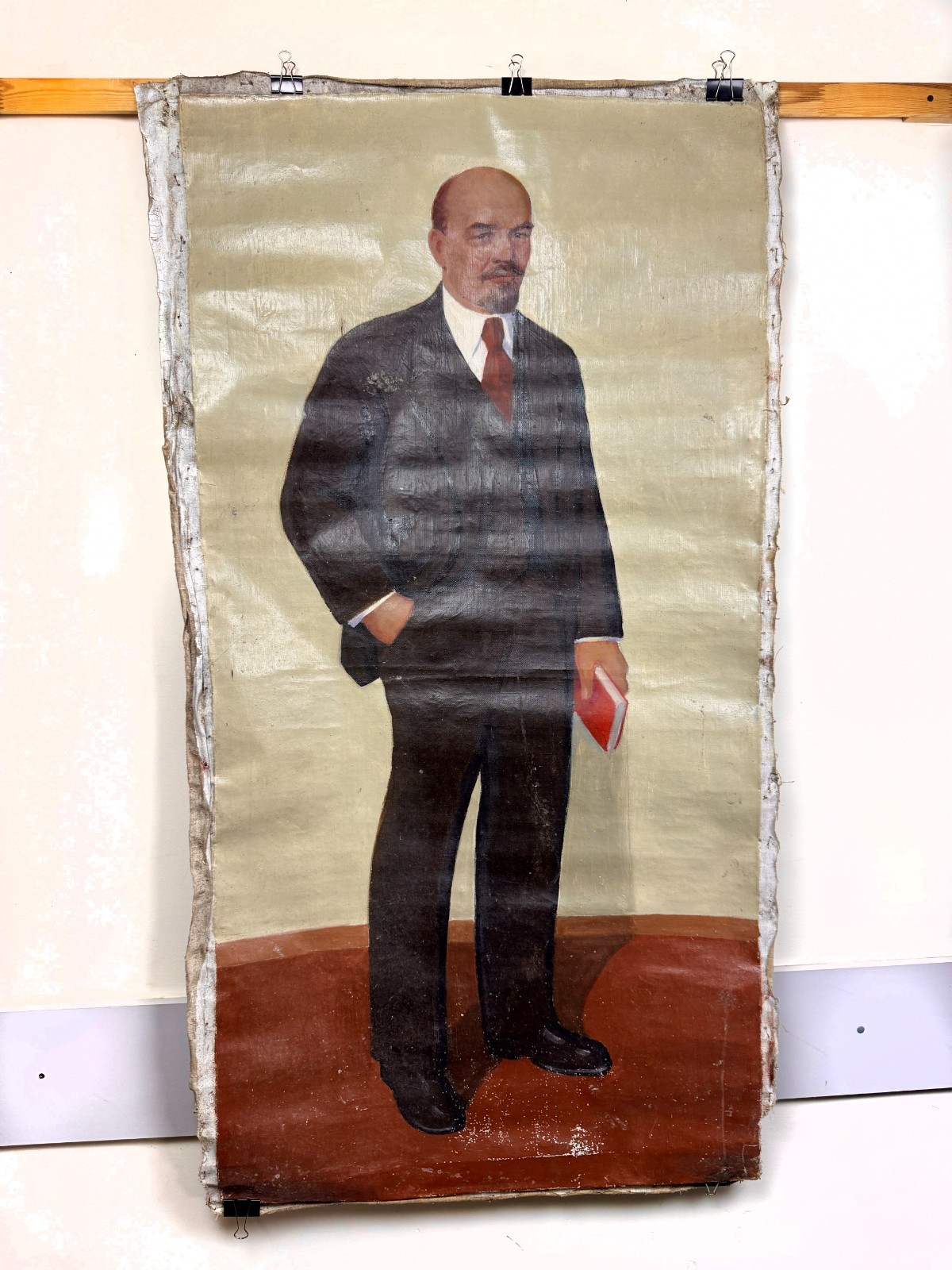 Soviet painting  Canvas Oil  Vladimir Lenin Soviet revolutionary leader