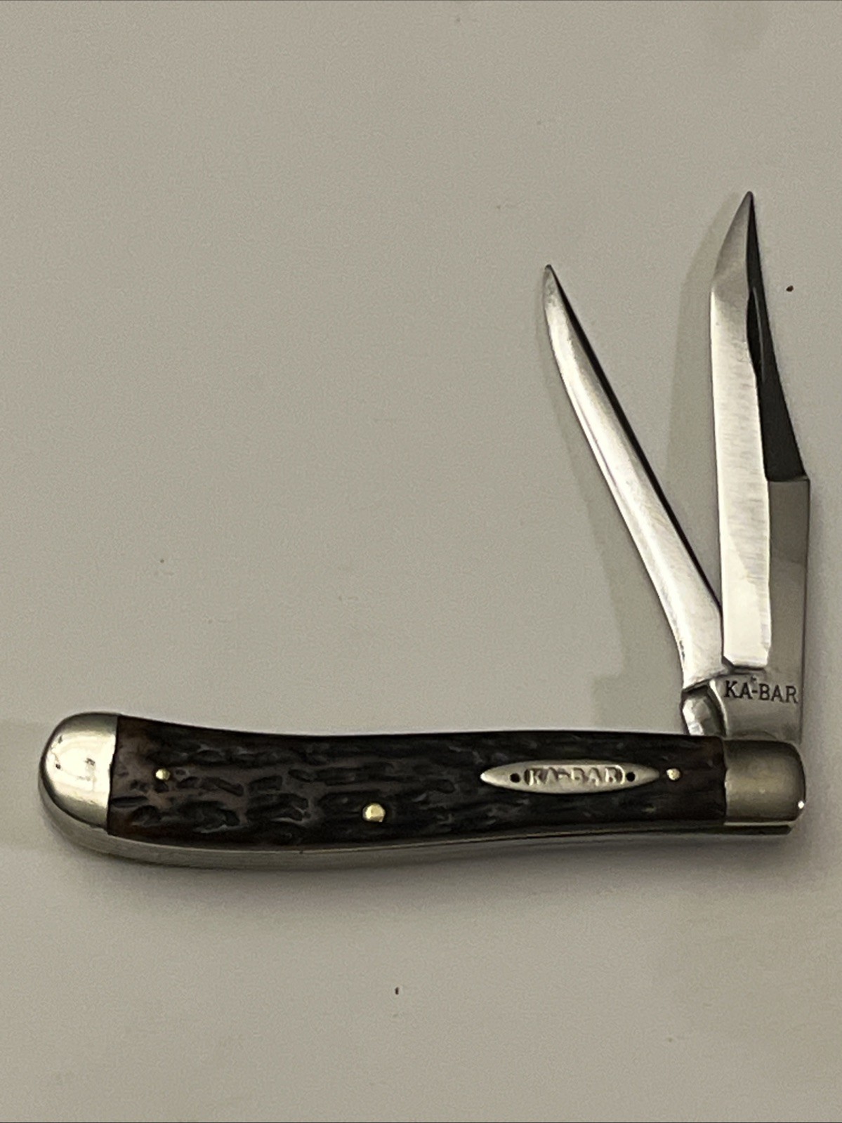 1920S KA-BAR, Union, Stag, Two Blade Trapper Super Nice 1920S KA-BAR, Union, Stag, Two Blade Trapper Super Nice