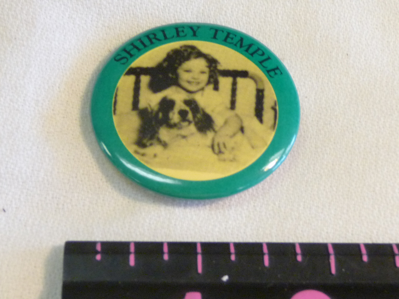 SHIRLEY TEMPLE AND DOG  PINBACK