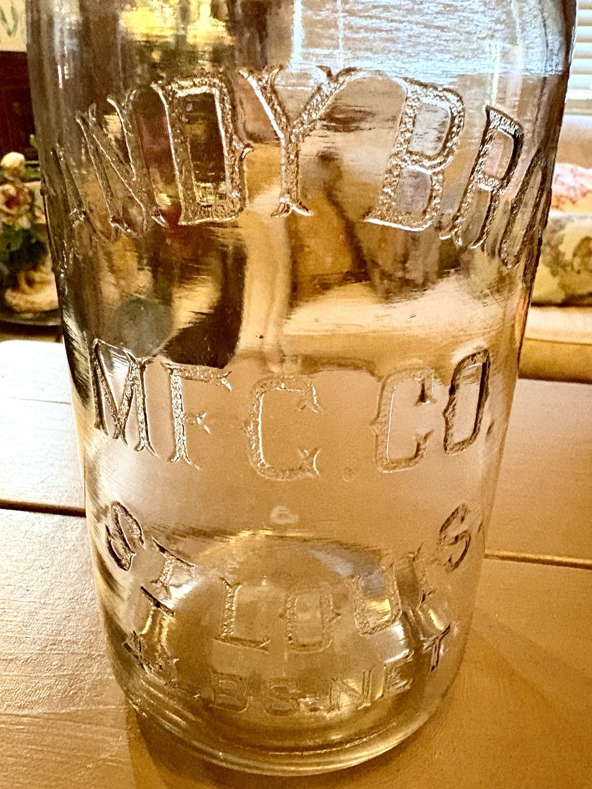 1880-1900 Candy Brothers MFG Company Jar Seamed Late 19th Century Read Descript