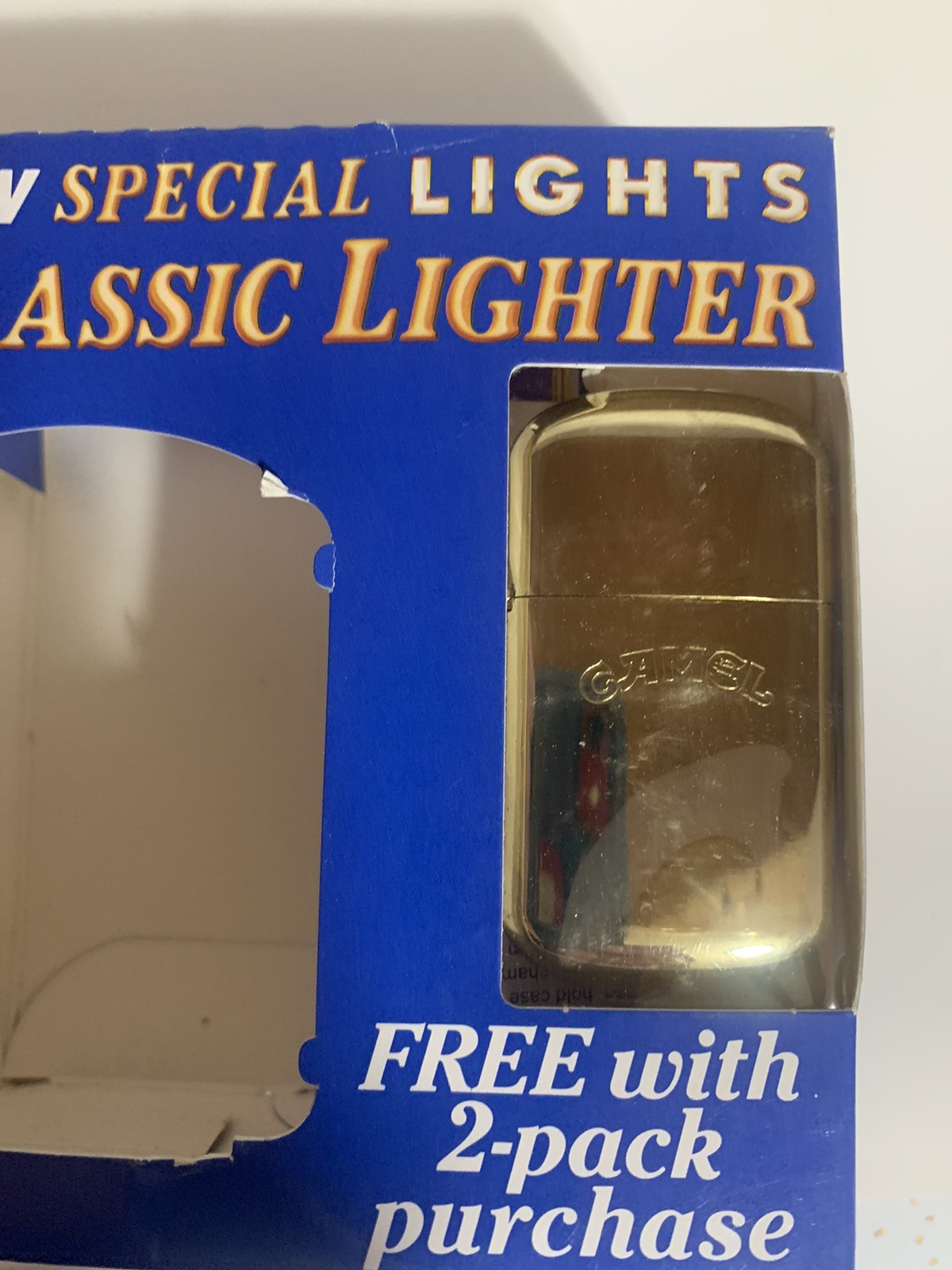 CAMEL Classic Lighter Gold Toned Flip Top NOS in Box CAMEL Classic Lighter Gold Toned Flip Top NOS in Box