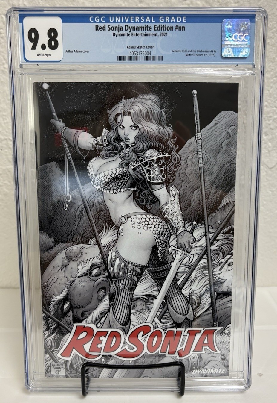 ARTHUR ADAMS Invincible Red Sonja #1 INDIEGOGO Black/White Variant CGC 9.8 RARE