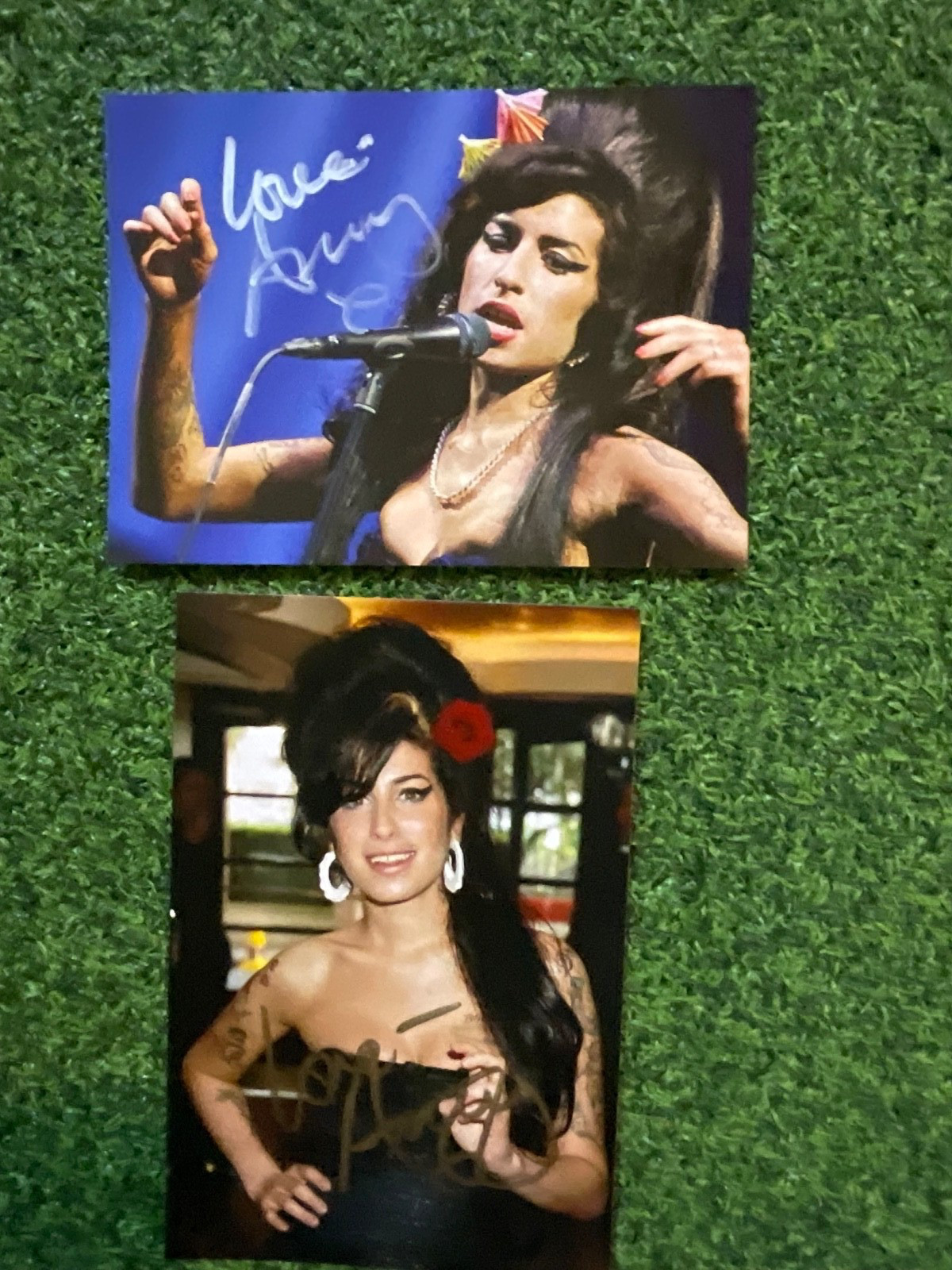 Rare hand-signed Amy Winehouse photos
