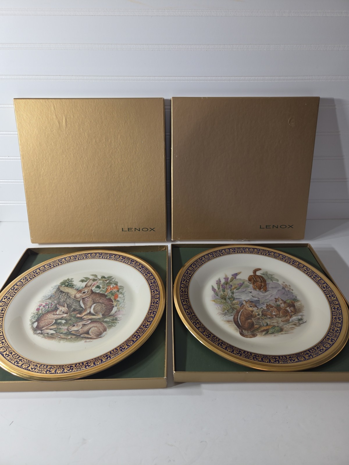 Lenox Woodland Wildlife Limited Edition Plates 1975-77 W/Boxes