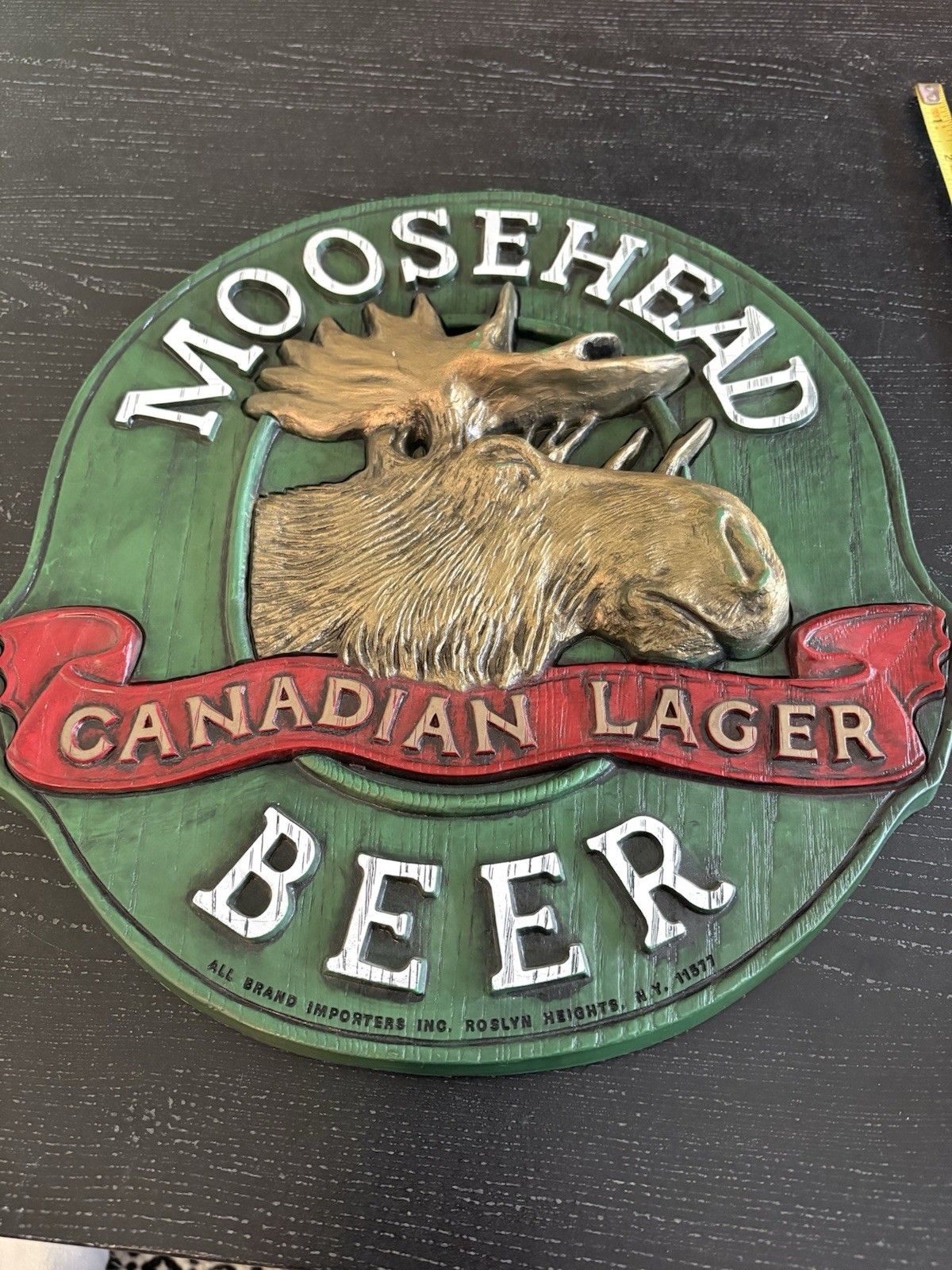 Vintage Moosehead Canadian Lager Beer Wall Plaque Pub 3D Molded Advertising Sign Vintage Moosehead Canadian Lager Beer Wall Plaque Pub 3D Molded Advertising Sign