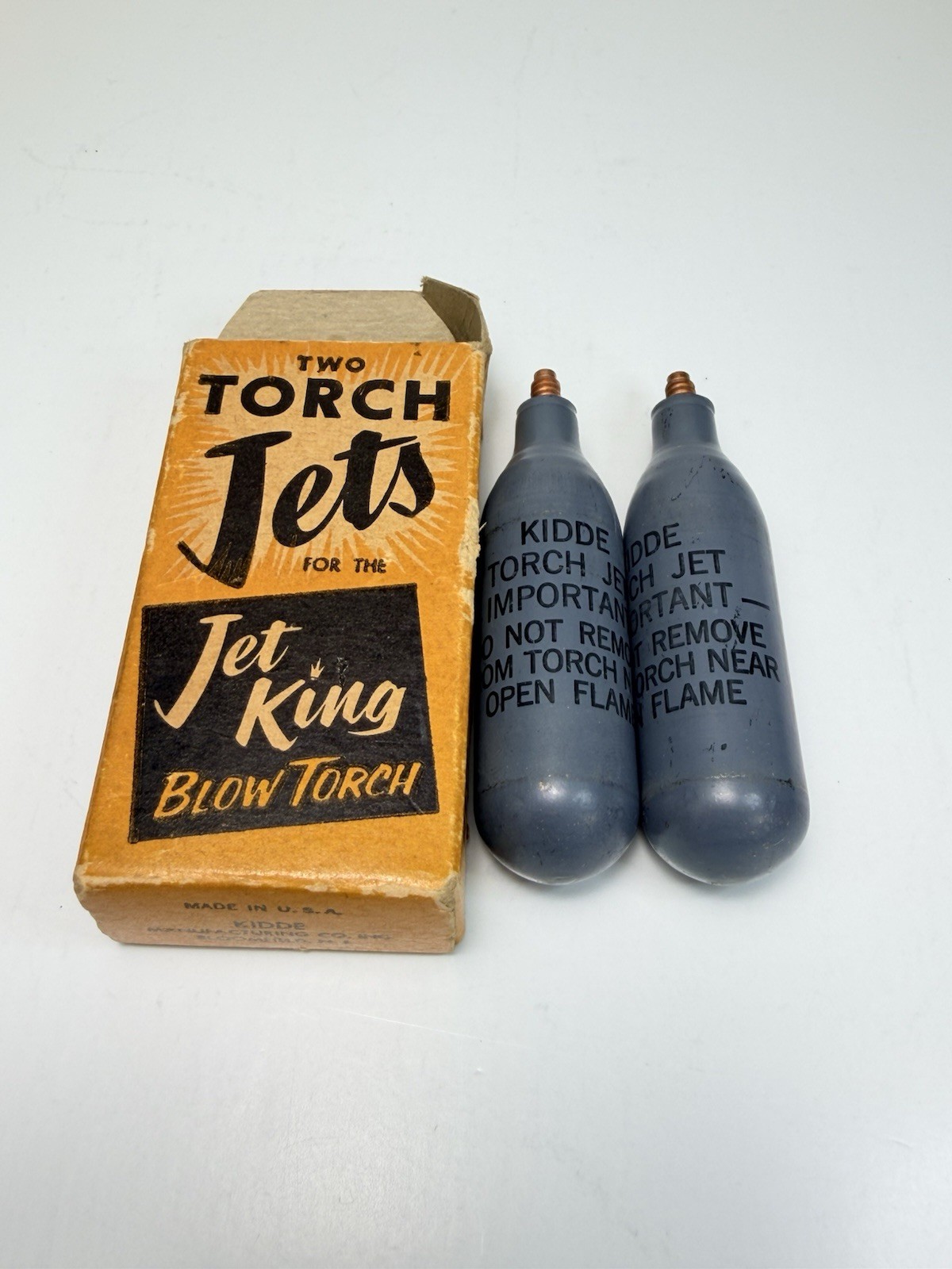 Vintage Kidde Jet King Blow Torch Jets Set With Original Box USA