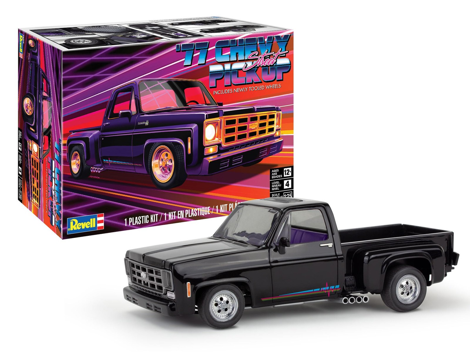 Revell ’77 Chevy Street Pickup 1:24 Scale 83-Piece Model Kit Revell ’77 Chevy Street Pickup 1:24 Scale 83-Piece Model Kit