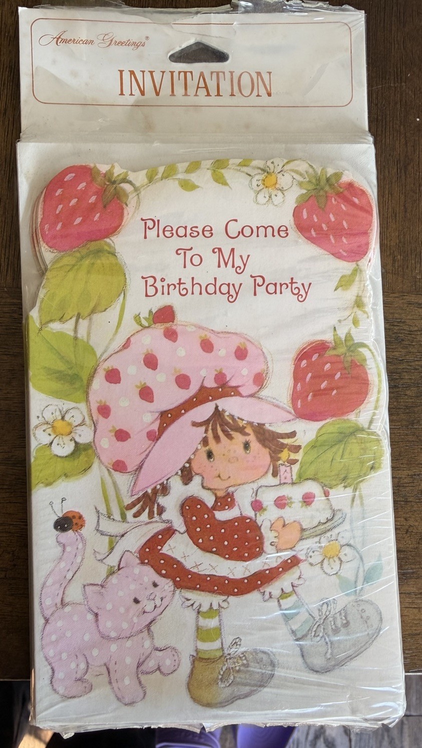 VTG 1980s NOS American Greetings Strawberry Shortcake Birthday Party Invitations