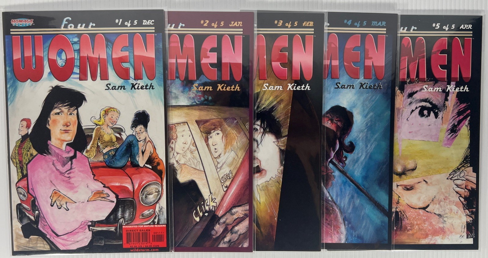 Four Women #1-5 Complete Set Sam Kieth Homage WildStorm 2001 VF/NM