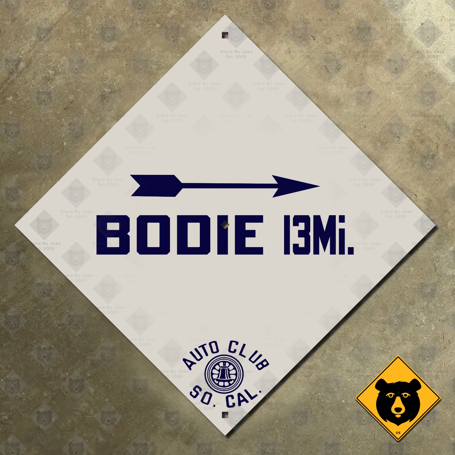 Bodie California ghost town ACSC highway road sign auto club diamond 1922 12\