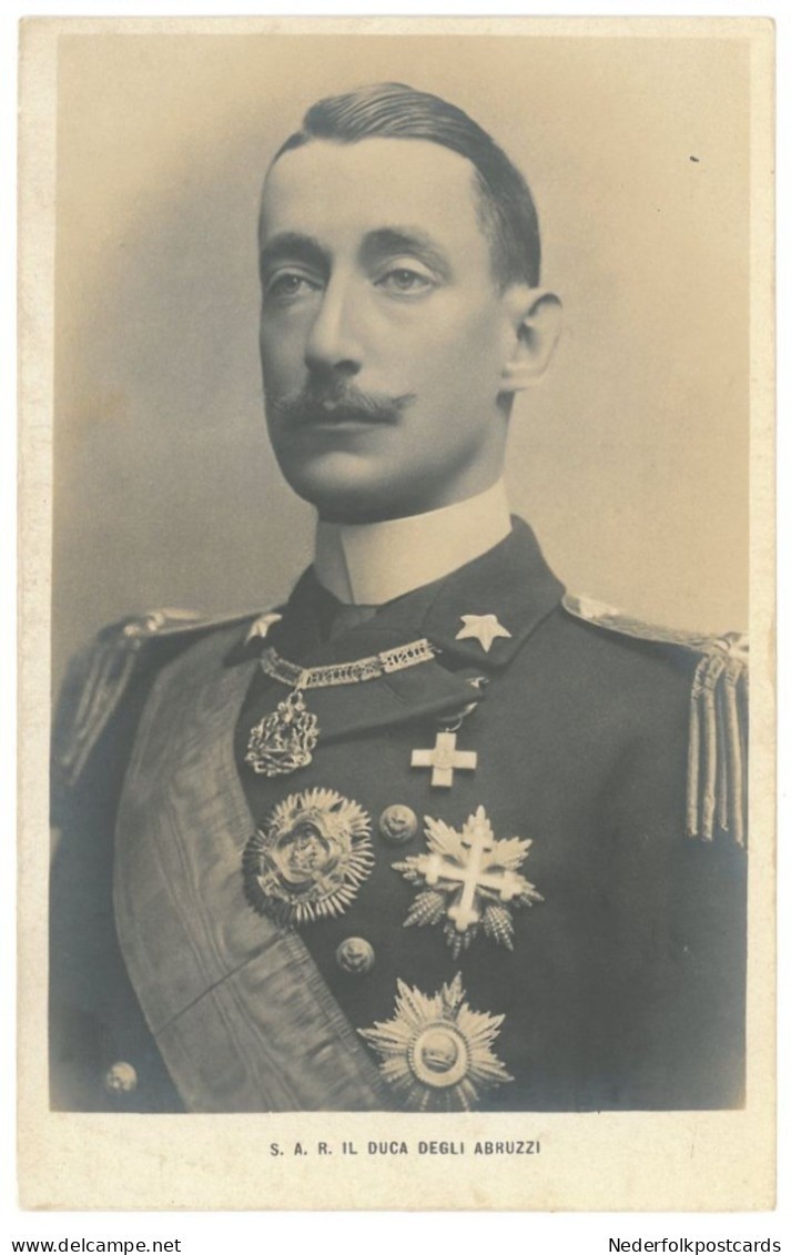 1900s royalty Italy Prince Luigi Amedeo, Duke of the Abruzzi photo postcard