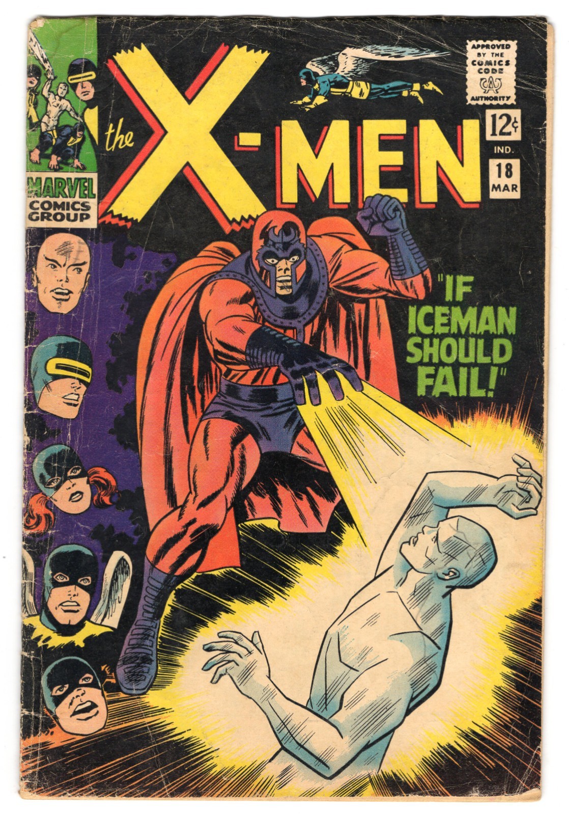 X-Men 18 1966 Marvel Comics VG- 3.5 Magneto Beast Angel Cyclops Marvel Girl