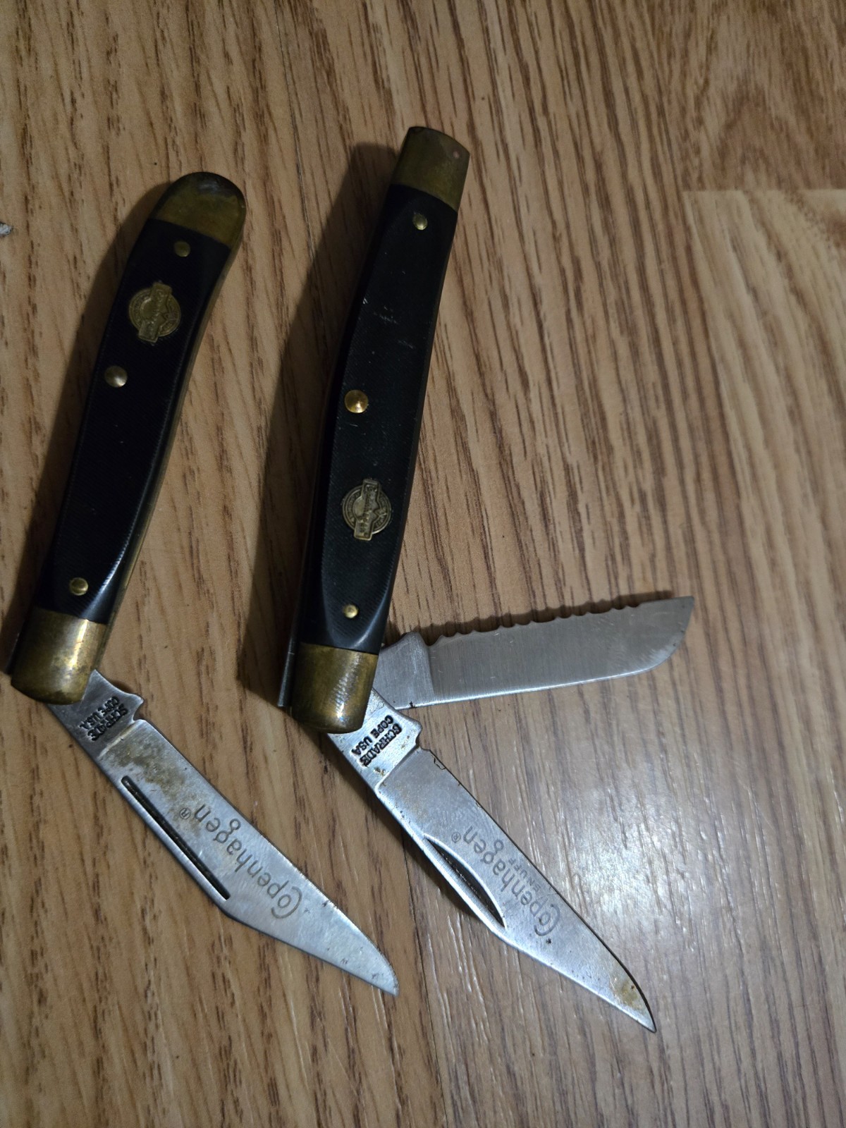Vintage Schrade Copenhagen COPE USA Knife set of 2