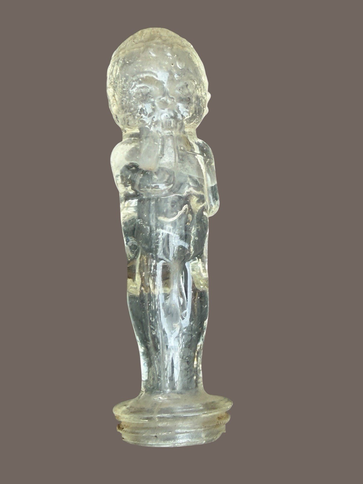 c 1930 CHILD Kid VICTORY GLASS CANDY CONTAINER Antique