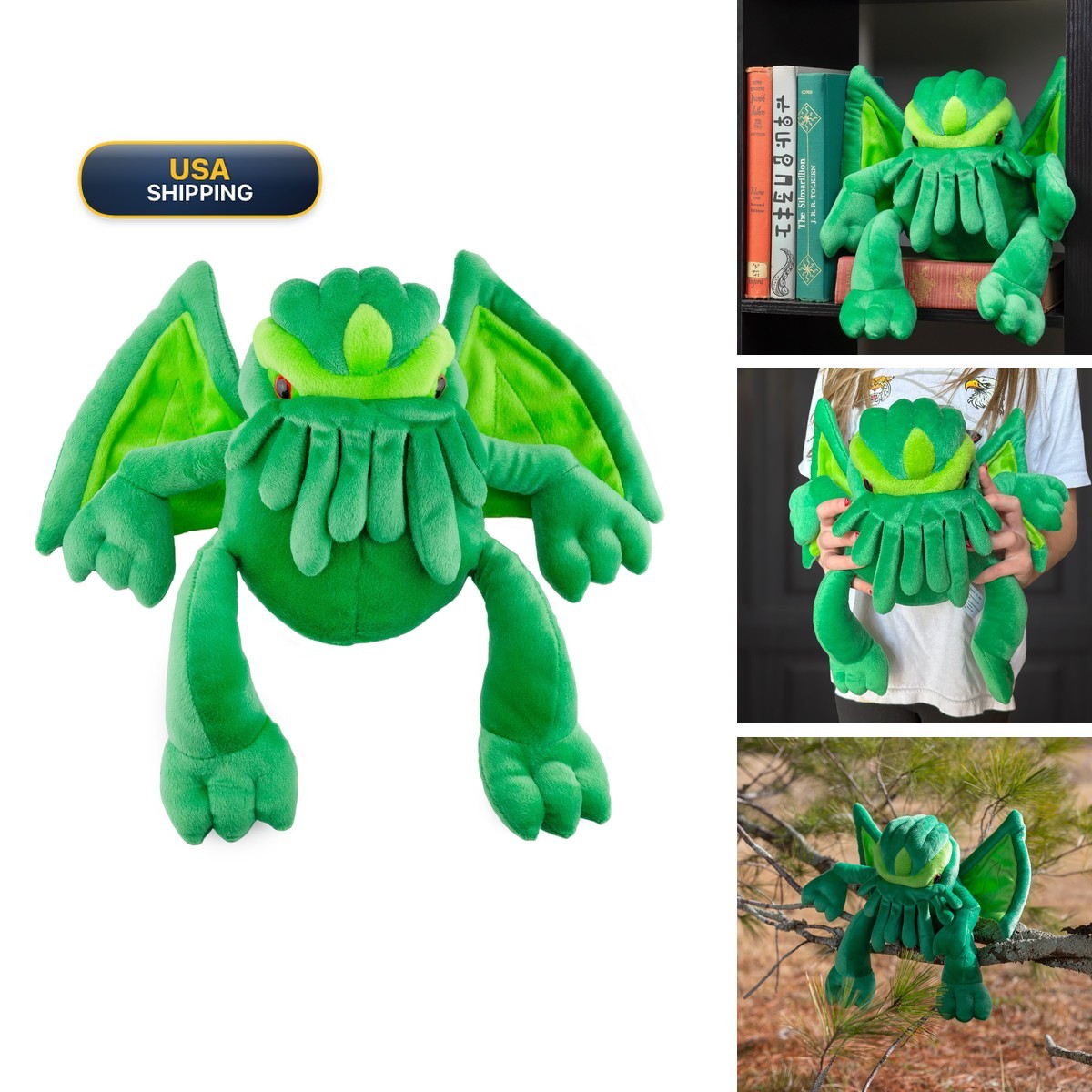Toy Vault Cthulhu Plush 12-Inch H.P. Lovecraft Horror Toy