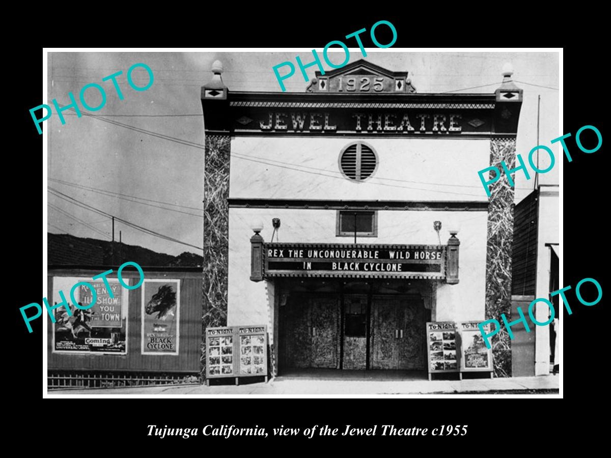 Tujunga California The Jewel Theatre c1955 Old Large Historic Photo Tujunga California The Jewel Theatre c1955 Old Large Historic Photo
