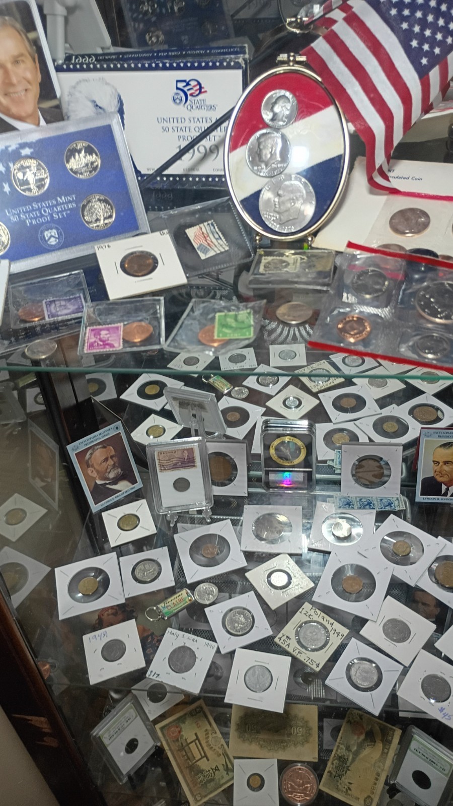Old Grandpa’s Junk Drawer Lot Silver  .999,Coins,VintageCard 110 + Items,Jewelry