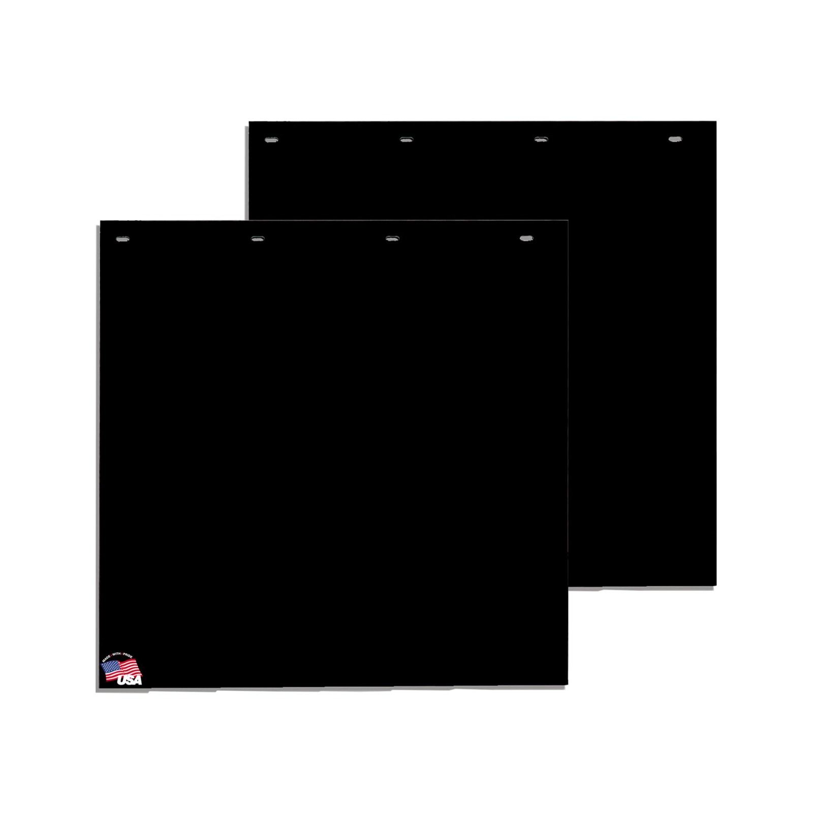 Buyers Products RC24PPB Black Polymer Mud Flaps, 24x24 Inch, Super Durable, Cold
