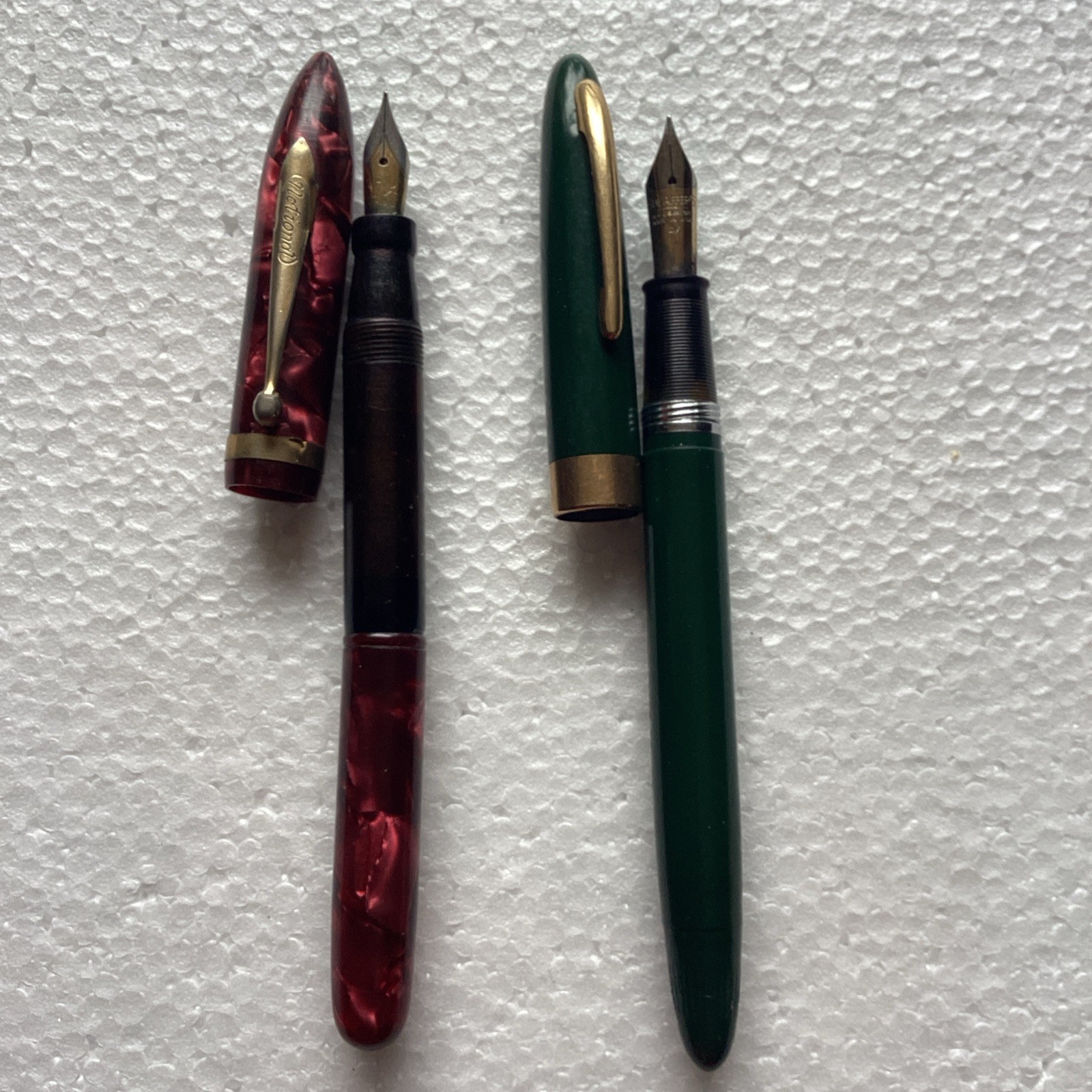 Vtg 2x  Fountain Pen Lot 14K Gold Nibs Esterbrook National