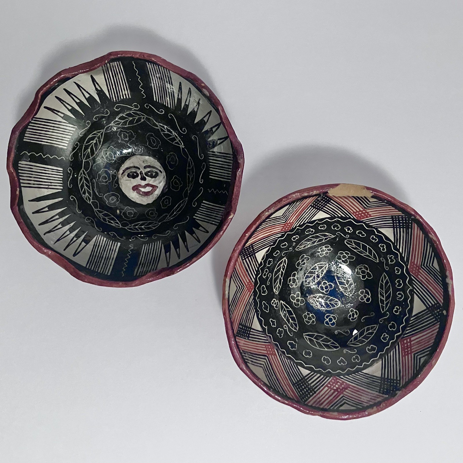 2 Vintage KICHWA MOCAHUA Drinking Cups / ECUADOR RAINFOREST / Some Damage / RARE 2 Vintage KICHWA MOCAHUA Drinking Cups / ECUADOR RAINFOREST / Some Damage / RARE