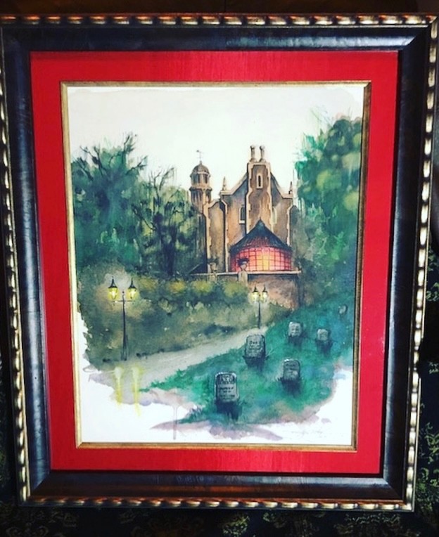 DISNEY Haunted Mansion - Master Artist Kevin-John JOBCZYNSKI Original Watercolor DISNEY Haunted Mansion - Master Artist Kevin-John JOBCZYNSKI Original Watercolor
