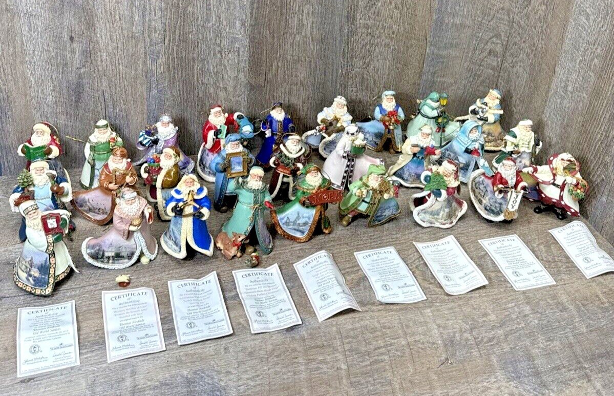 Ashton-Drake Thomas Kinkade Old World Santa\'s 24 Ornaments 8 Sets 4.5\ Ashton-Drake Thomas Kinkade Old World Santa\'s 24 Ornaments 8 Sets 4.5\