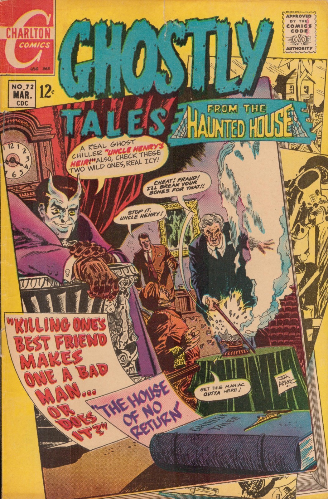 50342: CHARLTON COMICS GHOSTLY TALES #72 Fine Minus Grade