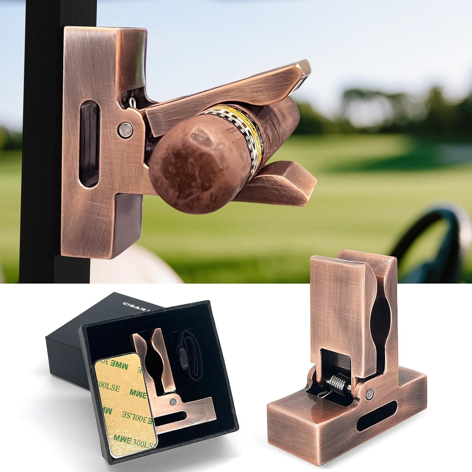 Premium Golf Cart Clip - Heavy Duty Magnetic & Strap Mount Universal Fit