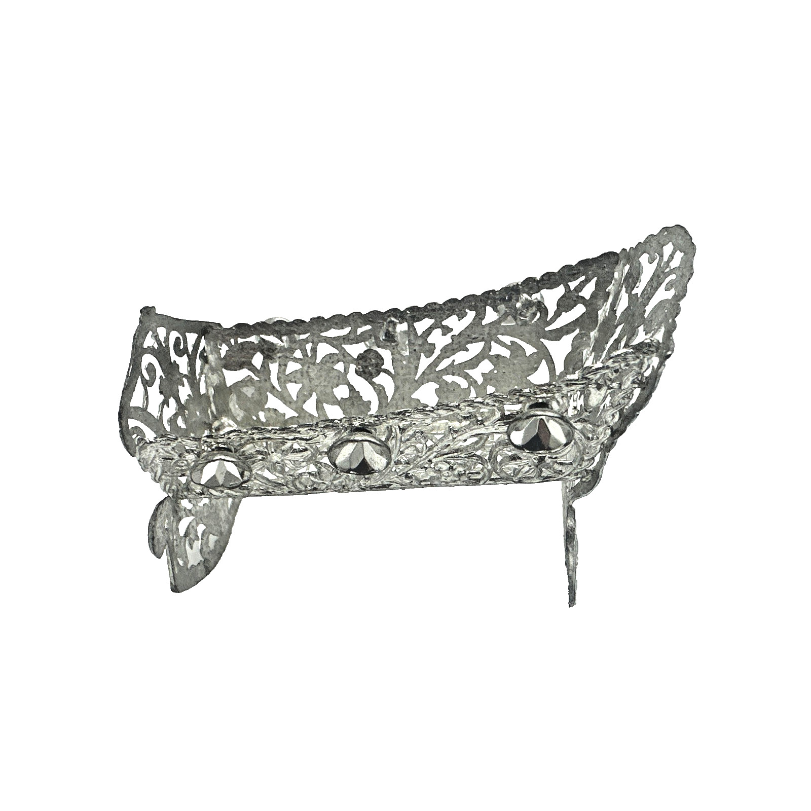 Antique Babette Schweizer Filigree Soft Metal Cradle German #1