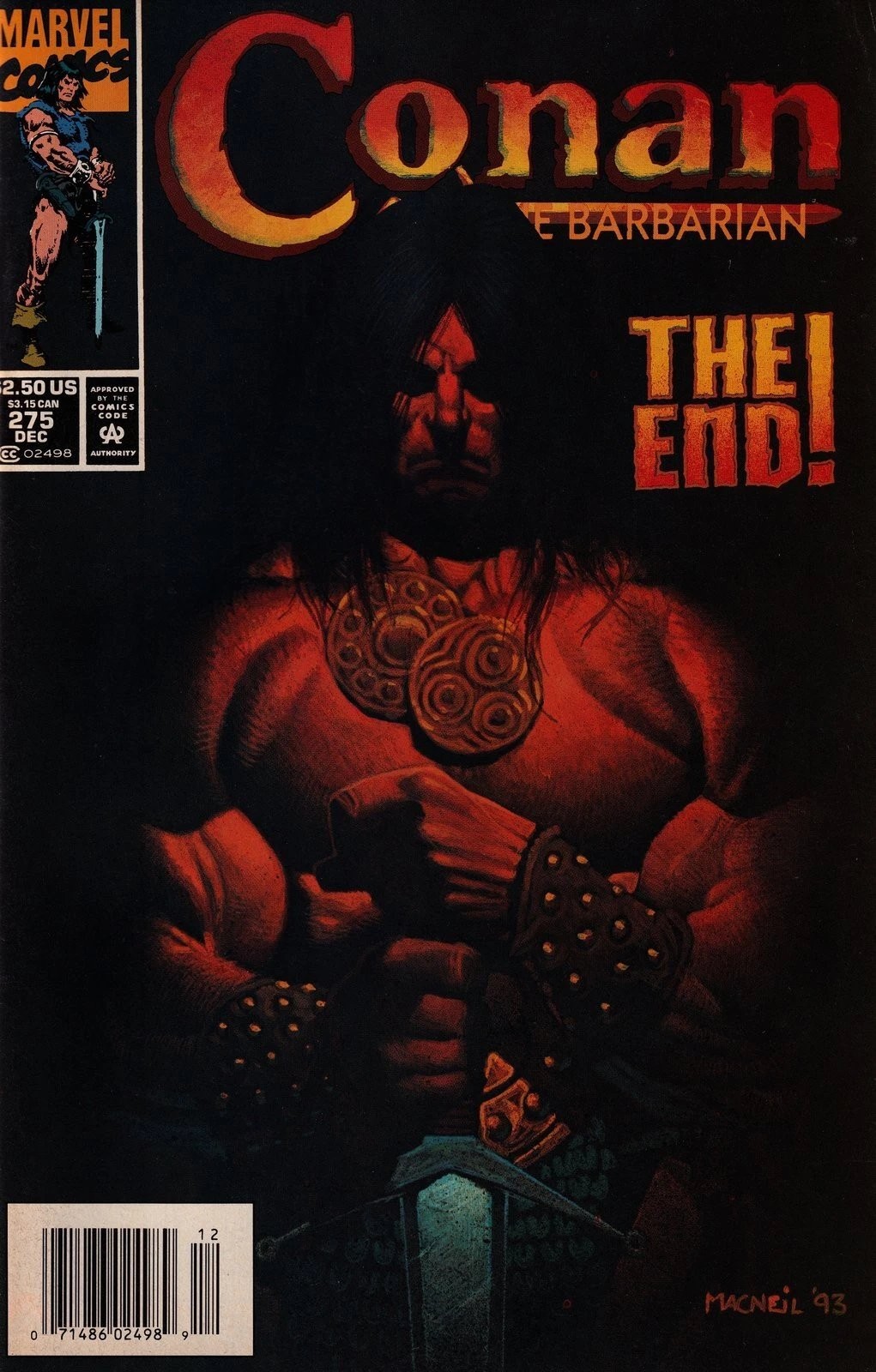 Conan the Barbarian #275 Newsstand Cover (1970-1994) Marvel