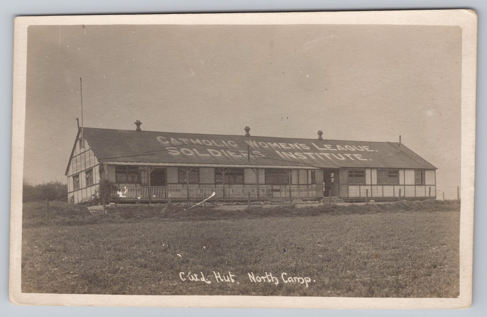 RPPC WWI England - Canadian CEF -Recreation Hut North Camp (Ripon?) UNP Postcard