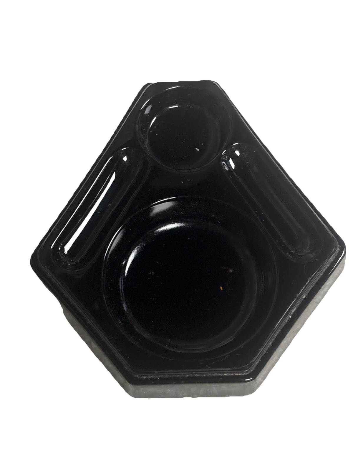 1930’s Weidlich Bros. Art Deco Borzoi Dog Black Glass Dresser Box **BASE ONLY**