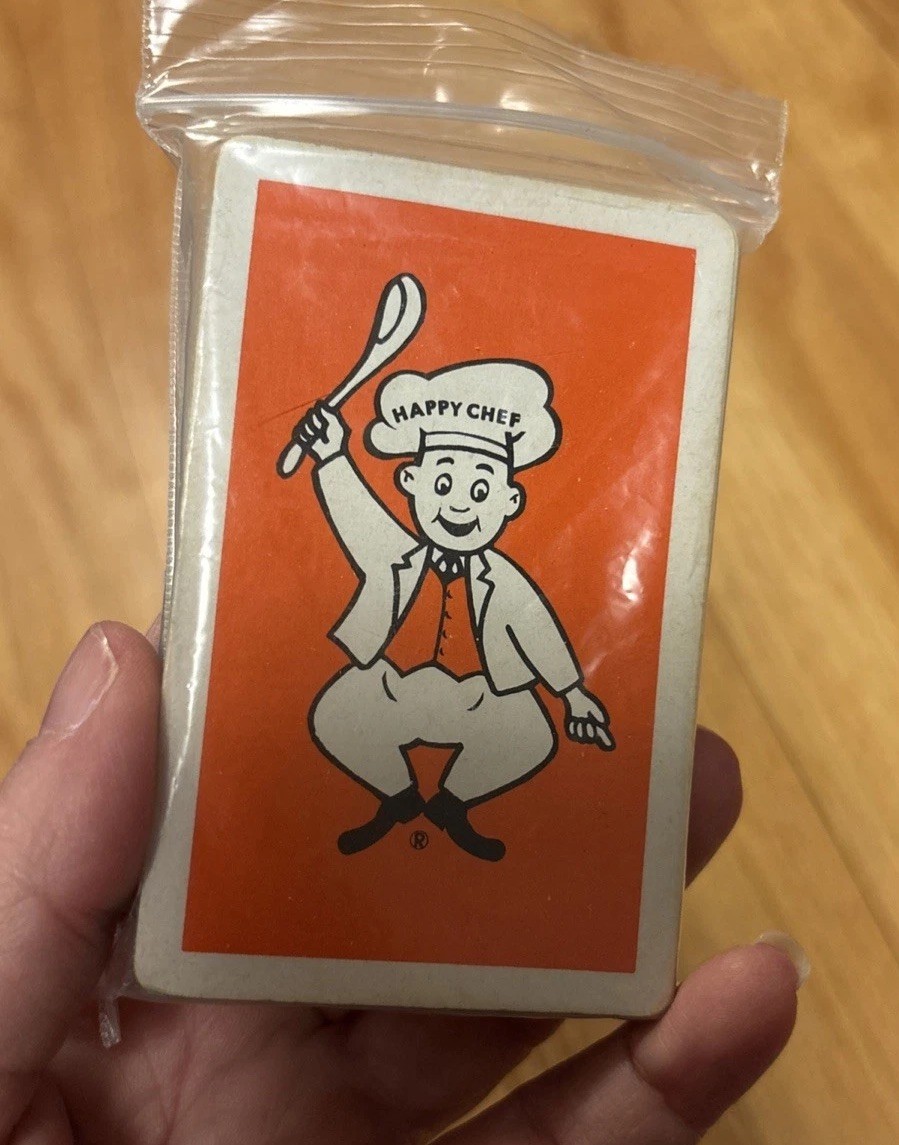 Happy Chef Playing Cards Brown & Bigelow Merch Promo Restaurant Deck No Box
