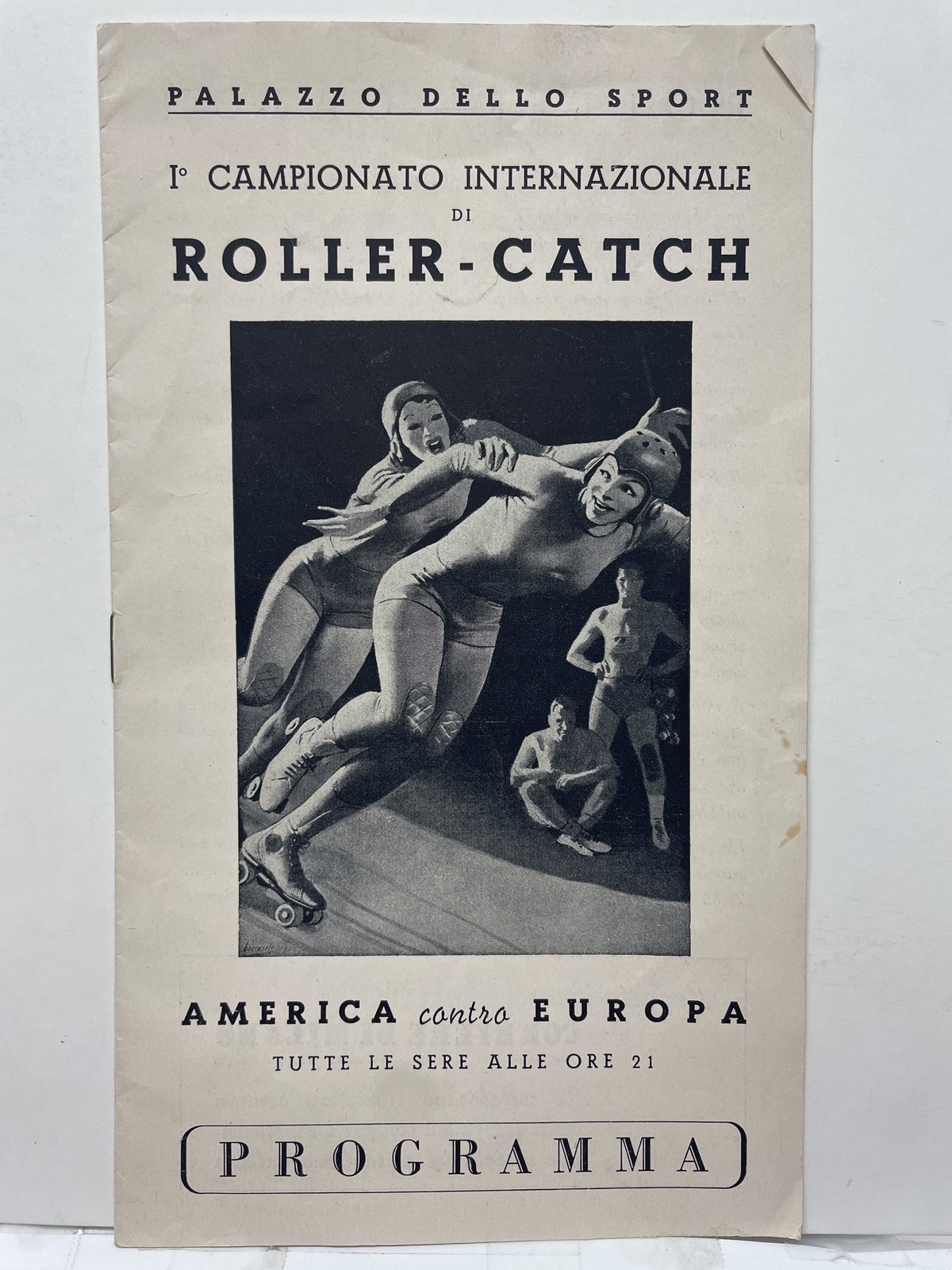 1948 Fiera di Milano Roller-Catch Program Italy vs America International