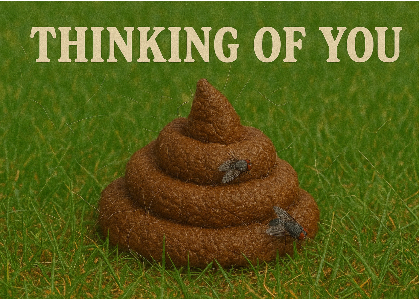 💩 Thinking of You – Pile of Crap Prank Postcard 🐶 Sent Anonymously To Victim